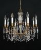 Vintage French Italian Brass Fiery Crystals 8 Light Chandelier - Large Chandeliers, Fixtures, Sconces photo 6