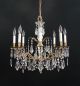 Vintage French Italian Brass Fiery Crystals 8 Light Chandelier - Large Chandeliers, Fixtures, Sconces photo 8