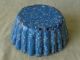 Antique Primitive Blue White Swirl Enamel Ware Metal Candy Baking Jelly Mold Primitives photo 4