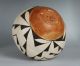 Large Native American Indian Polychrome Acoma Pottery Olla Pot/ S.  Vallo/ Nr Native American photo 2