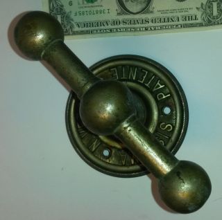 Antique Safe Vault Brass Vetere Invulnerable Door Handle Knob Latch Argentina photo