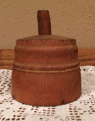 Antique Wooden Butter Mold With No Cracks photo