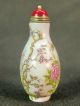 Fine Chinese Flower Dragonfly Hand Painted Peking Enamel Glass Snuff Bottle Snuff Bottles photo 2