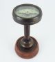 Reproduction Antique Nautical Desktop Brass Compass With Wood Stand Compasses photo 2