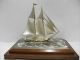 Silver960 The Japanese Huge Sailboat.  2masts 202g/ 7.  14oz.  Takehiko ' S Work. Other Antique Sterling Silver photo 2