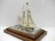 Silver960 The Japanese Huge Sailboat.  2masts 202g/ 7.  14oz.  Takehiko ' S Work. Other Antique Sterling Silver photo 3
