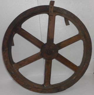 India Vintage Wood/wooden Wheel Mold/mould For Foundry 80,  Years Old Military? photo