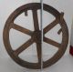 India Vintage Wood/wooden Wheel Mold/mould For Foundry 80,  Years Old Military? Industrial Molds photo 7