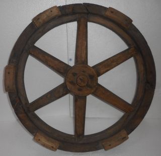 India Vintage Wood/wooden Wheel Mold/mould For Foundry 80,  Years Old Military? photo