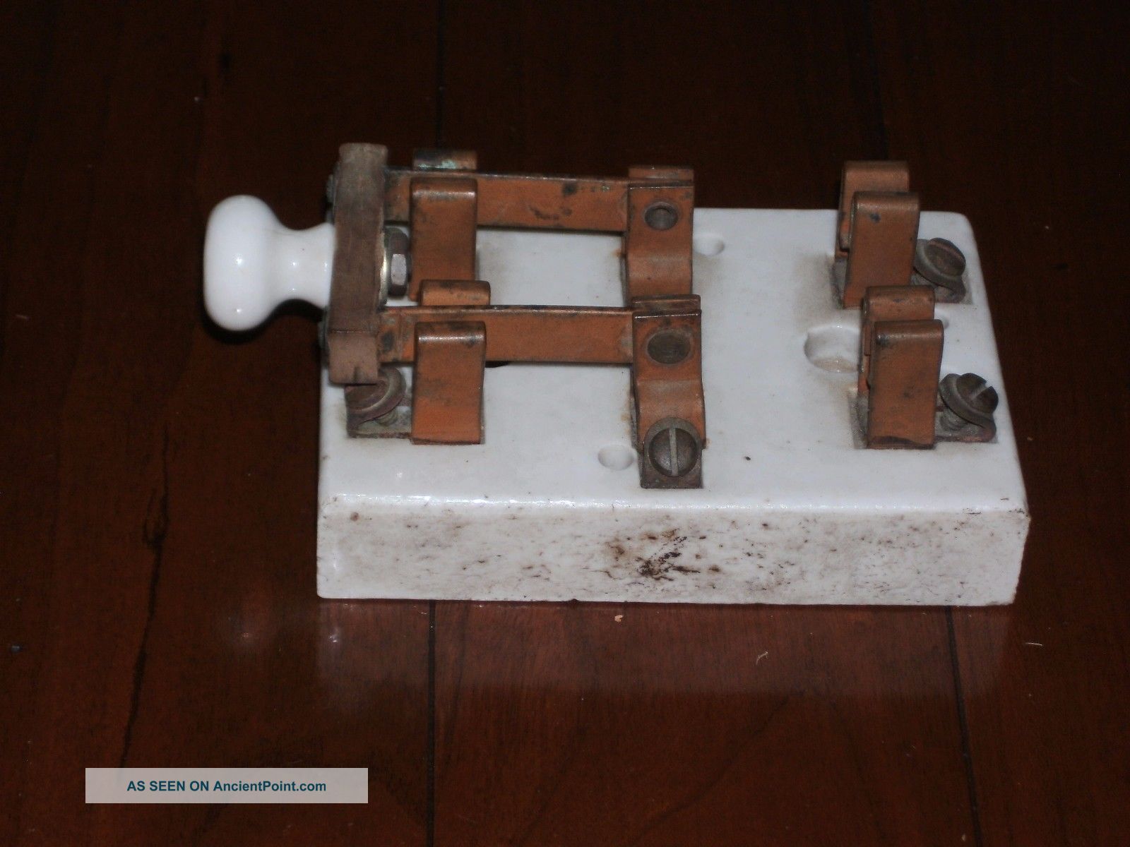 Antique Reliable Electric Porcelain Throw Knife Switch Chicago Usa Ec Steampunk Switch Plates & Outlet Covers photo