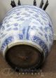 Important Huge Antique Chinese Blue,  White Porcelain Fish Bowl Planter W Dragon Vases photo 8