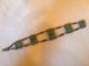 Unusual Vintage Chinese Carved Green Turquoise Bracelet Bracelets photo 3