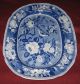 Scarce Circa 1820 Blue Staffordshire Transferware Goldfinch Platter 15 - 3/8 