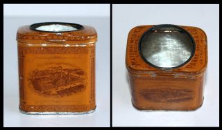 Antique Parke Davis Co 1879 Domed Glass Lid Litho Tin Cannabis Medica Specimen photo