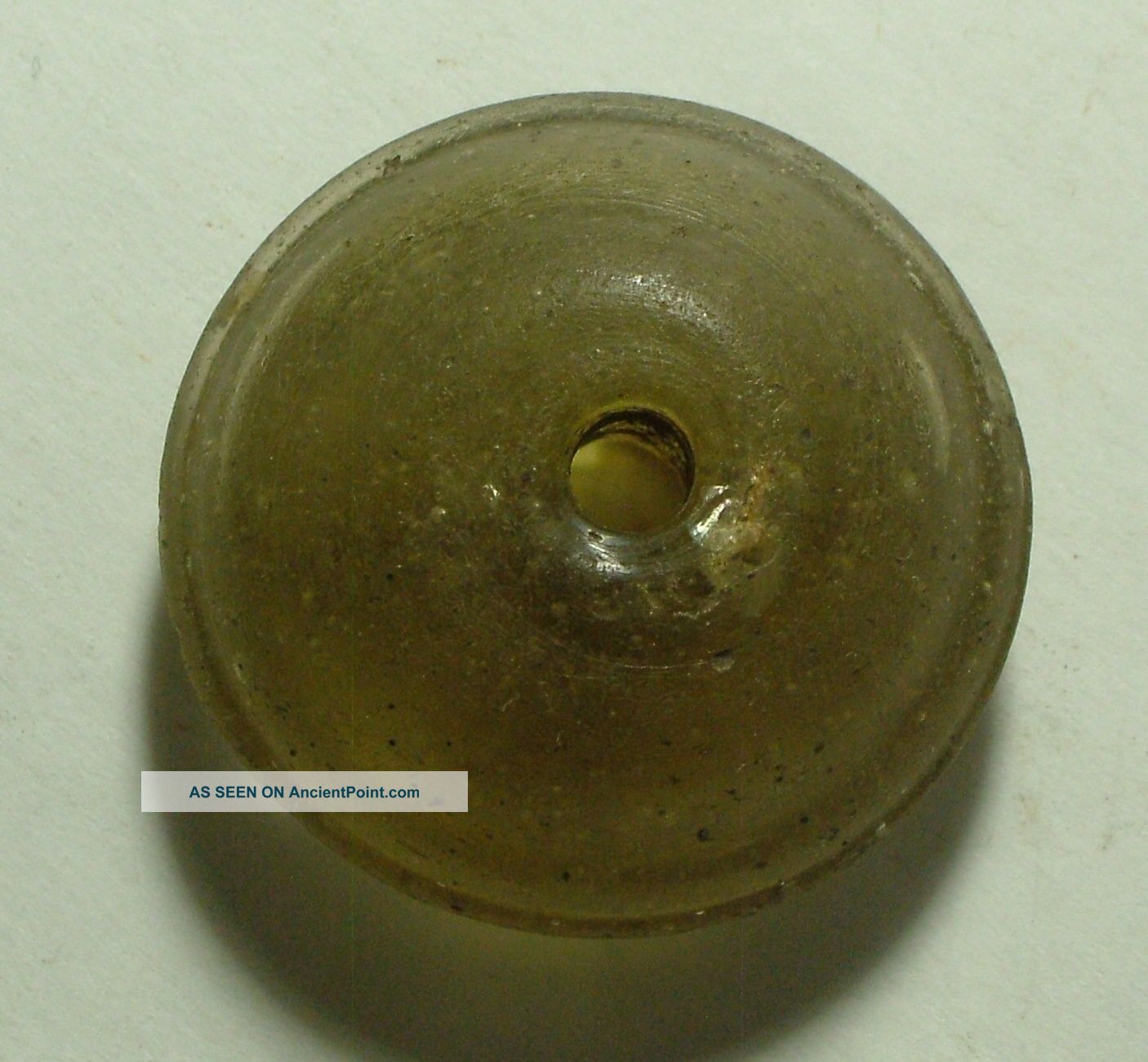 Rare Ancient Roman Glass Paste Spindle Whorl Bead Artifact 2nd Cent.  Ad Roman photo