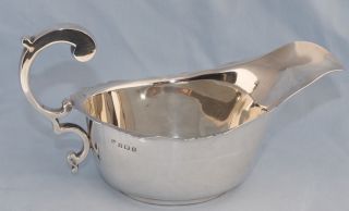 Glistening Large 1934 William Neale Sterling Silver Sauce Boat/gravy Boat 136g photo