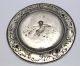 Solid Silver Antique Heavy Cast Cherub Cupid Dish Tray 1892 (108 - 1 - Svy) Other Antique Sterling Silver photo 4
