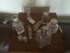 Lovely Selection Of Glass Perfume Bottles Etc With Silver Collars Or Lids Bottles photo 2