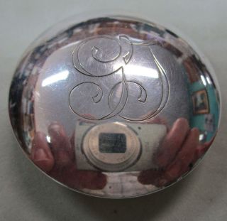 Vintage Sterling Silver.  800 Trinket/pill Round Box photo