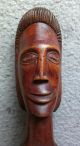 Jamaican Folk Art Wood Sculpture: Man ' S Head Fuses With Woman ' S Sculptures & Statues photo 1