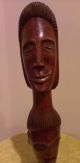 Jamaican Folk Art Wood Sculpture: Man ' S Head Fuses With Woman ' S Sculptures & Statues photo 4