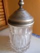 Vintage Pickle Castor Jar Clear Glass Silver Plate W/ Tongs Other Antique Silverplate photo 6