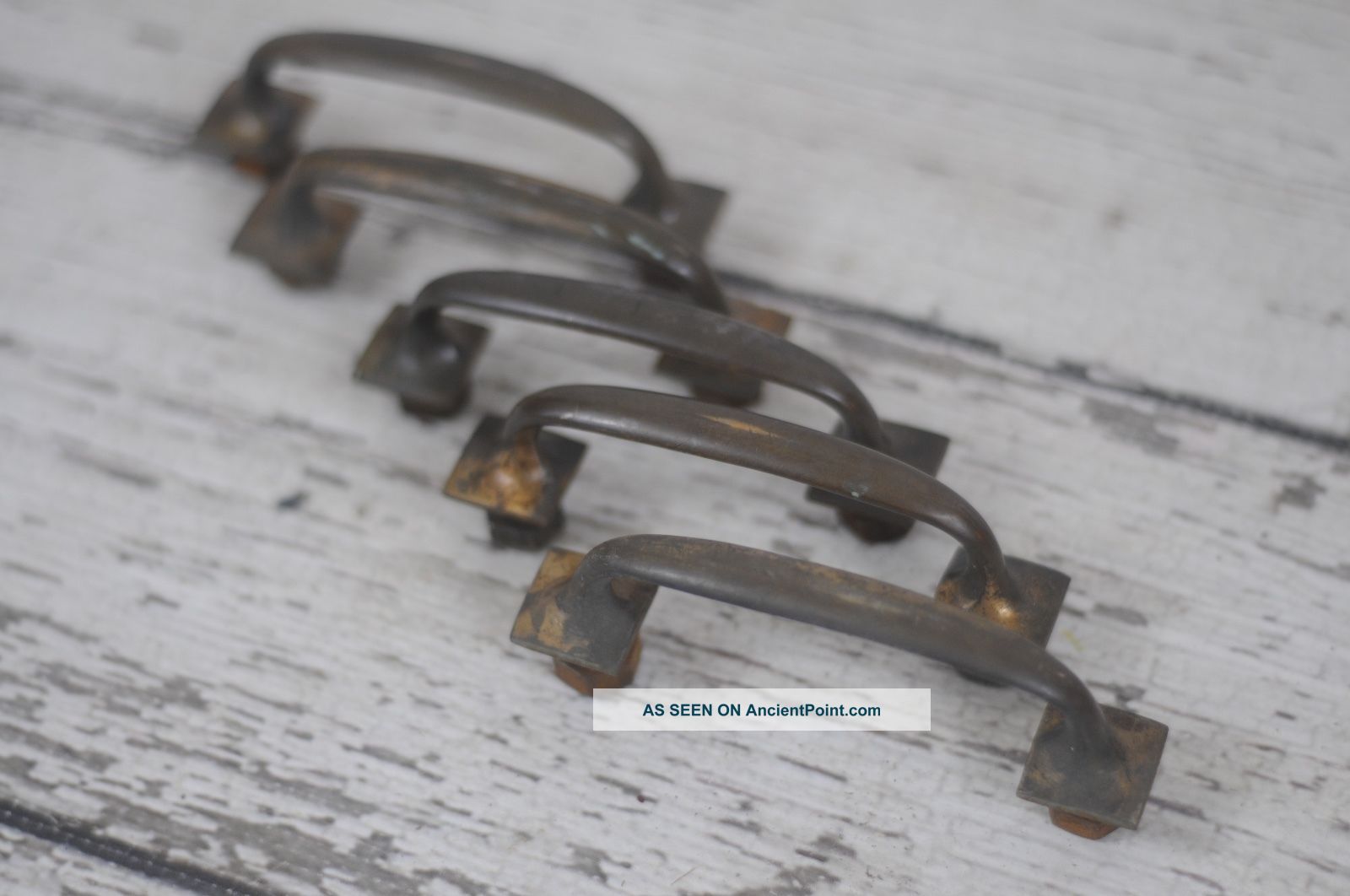 5 Vintage Decorative Brass Drawer Pulls Shaw Walker File Pulls