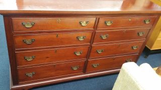 Craftique Double Dresser With Mirror 1962 Mahogany Labeling Intact photo