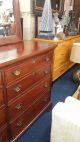 Craftique Double Dresser With Mirror 1962 Mahogany Labeling Intact Post-1950 photo 2