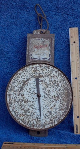 Antique Collectible Pelouze Dairy Scale Prim Rustic Decor ( ) photo