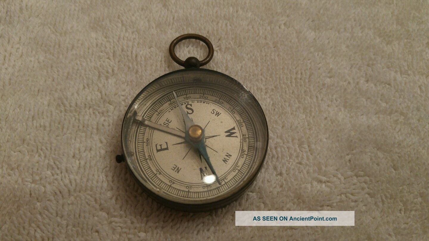 Vintage Brass Case Compass Made In Germany Compasses photo