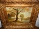 Old Oil Painting,  Landscape With A River And Trees,  Is Signed,  Great Frame Other Antique Decorative Arts photo 2