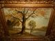 Old Oil Painting,  Landscape With A River And Trees,  Is Signed,  Great Frame Other Antique Decorative Arts photo 4