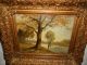 Old Oil Painting,  Landscape With A River And Trees,  Is Signed,  Great Frame Other Antique Decorative Arts photo 6