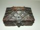 Antique 19th C.  Hand Carved Wood Wooden Pirate Chest Trinket Cigar Jewelry Box Boxes photo 1