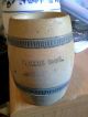 Rare Antique Salt Glazed Stoneware Flaccus Bros.  Advertising Mug Jug 1890 Jugs photo 5