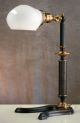 Antique Desk Table Lamp Authentic 1930 ' S,  Restored,  Glass Shade, Lamps photo 2