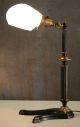 Antique Desk Table Lamp Authentic 1930 ' S,  Restored,  Glass Shade, Lamps photo 5