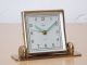 Artco Square Brass Deco Alarm Clock Mid Century Modern Glow In The Dark Hands Mid-Century Modernism photo 2