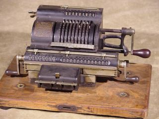 Antique Step Wheel Rotary The Marchant Calculator Adding Machine Made In Usa photo