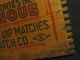 Vtg Wood Crate Sign Safe Home Match Diamond Match Co Advertising Dovetail Ends @ Primitives photo 1