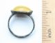 Ancient Medieval Bronze Finger Ring With Amber Inlay (sep01) South Italian photo 1