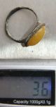 Ancient Medieval Bronze Finger Ring With Amber Inlay (sep01) South Italian photo 3