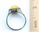 Ancient Medieval Bronze Finger Ring With Amber Inlay (sep02) South Italian photo 1