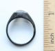 Ancient Medieval Bronze Finger Ring With White Stone Inlay (sep03) South Italian photo 1