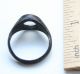 Ancient Medieval Bronze Finger Ring With White Stone Inlay (sep03) South Italian photo 2
