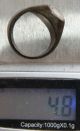 Ancient Medieval Bronze Finger Ring With White Stone Inlay (sep03) South Italian photo 4