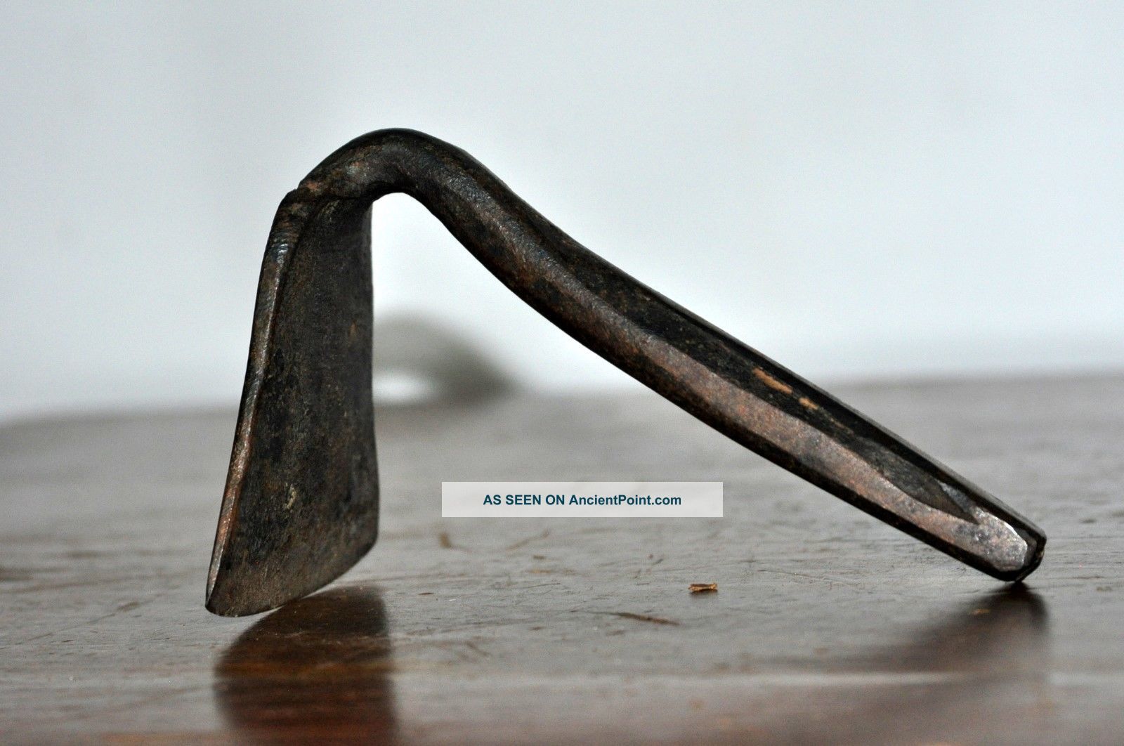 Old Handforged Iron Dough Bowl Scraper Primitives photo