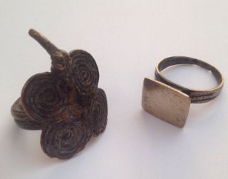 Possibly Ancient Celtic Seal And Bird Ring photo