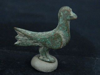 Ancient Bronze Bird Bactrian 300 Bc S4973 photo